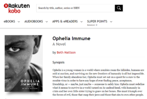 Ophelia Immune cover on Kobo.